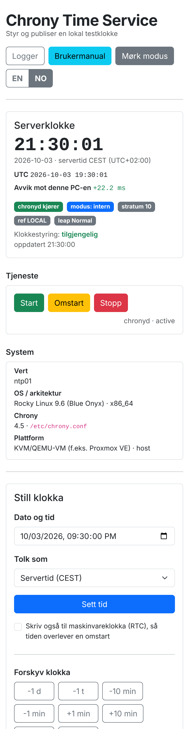Skjermbilde. På mobil
